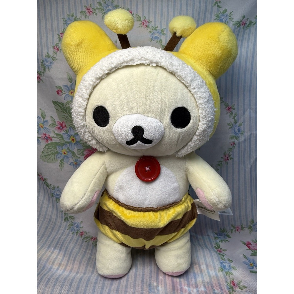 Rilakkuma Korilakkuma 13" Plush Bee Costume Yellow Hood Wings‎ San-X Rare Cute